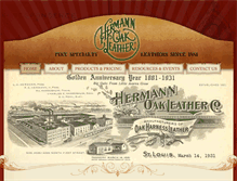 Tablet Screenshot of hermannoakleather.com